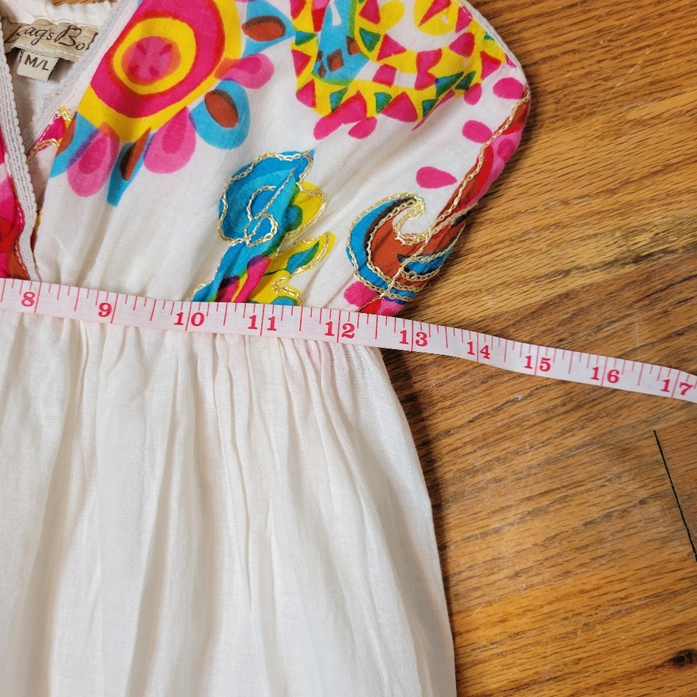 Bhag's Boho Colorful Paisley Maxi Dress Size M/L - Picture 14 of 16